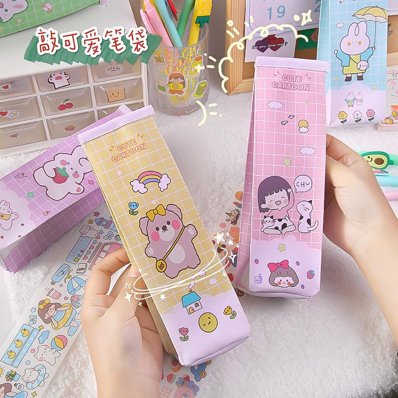 Cute Little Girl Rabbit Milk Carton Pencil Case Men and Women Student Stationery Box Japanese Soft Cute Girl Heart Pencil Box