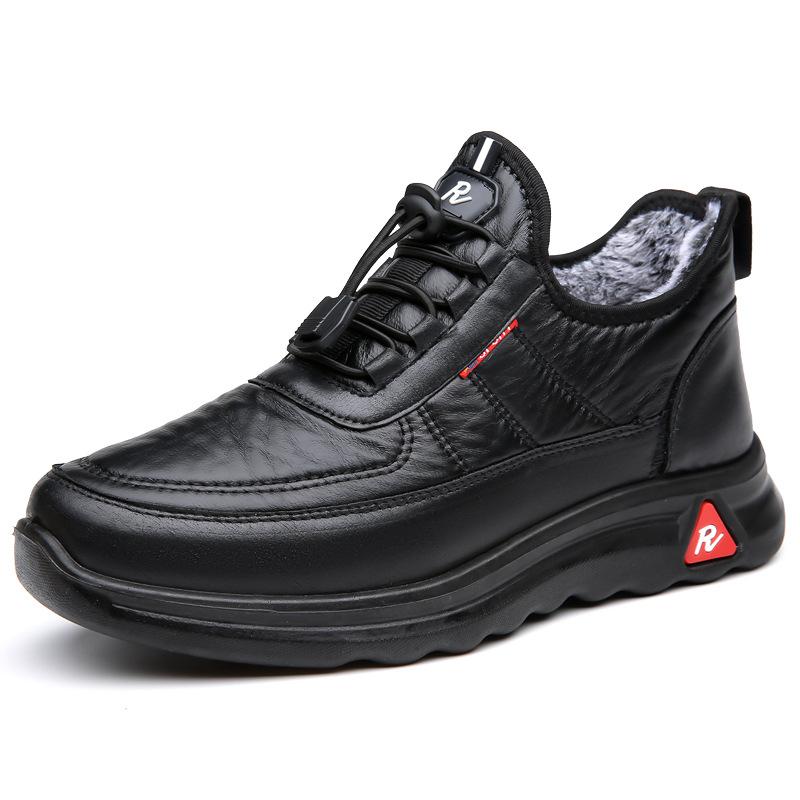 winter traditional beijing cotton shoes men's all cotton velvet thickened warm non-slip northeast middle-aged and elderly waterproof elderly dad shoes Item Picture