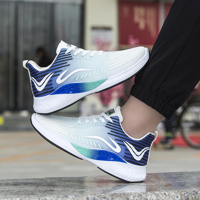 men's shoes summer breathable fly woven mesh sports and leisure running youth foreign trade cross-border fashion daddy tide shoes men Specification drawing