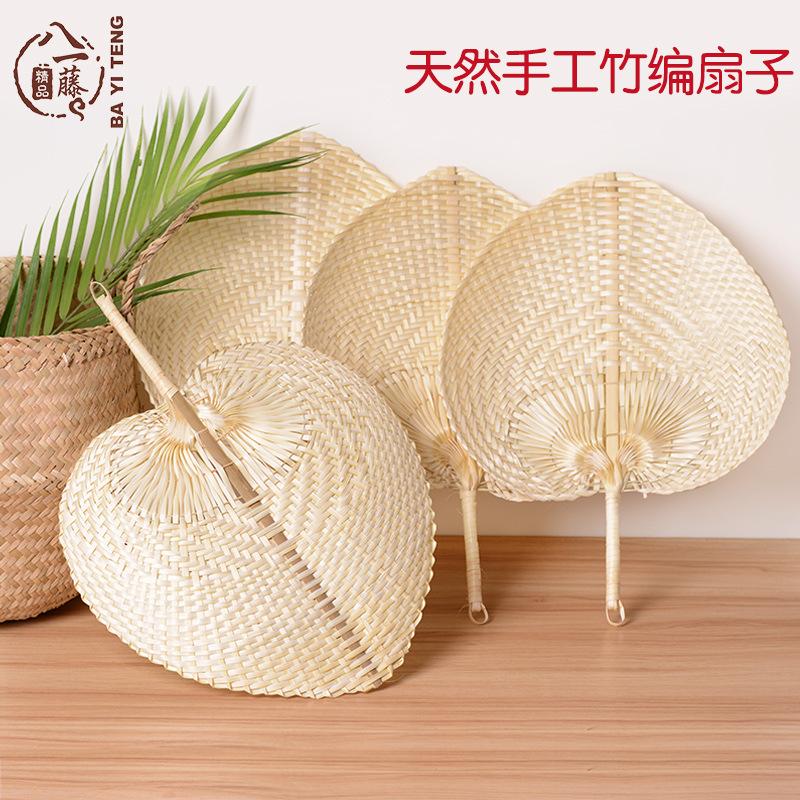 handmade characteristic peach-shaped bamboo fan summer fan artistic cool fan fresh creative hand fan