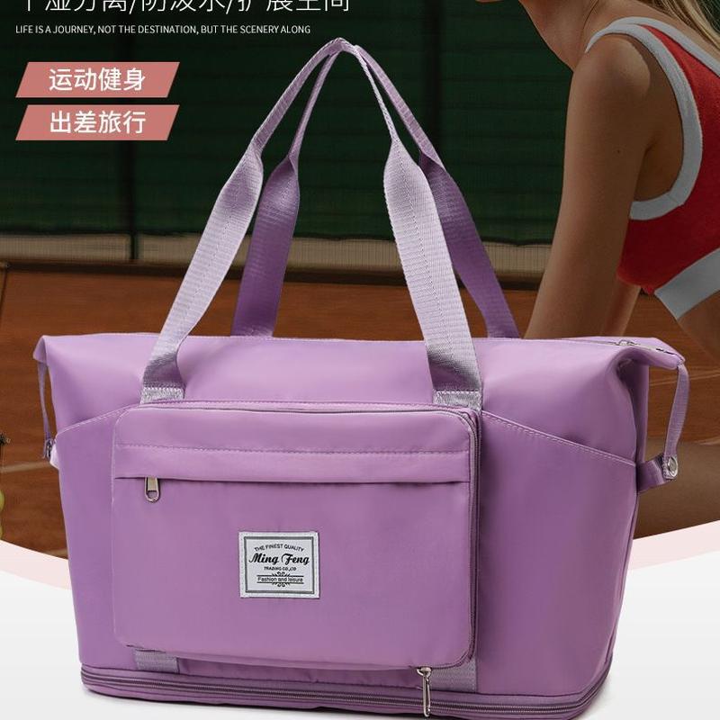 foldable portable travel bag large capacity sports dry wet separation gym bag luggage bag
