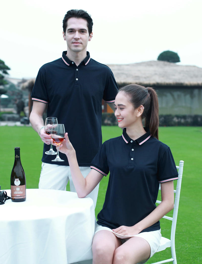 New loose and comfortable turpentine short-sleeved lapel POLO shirt DX-1807 Item Picture