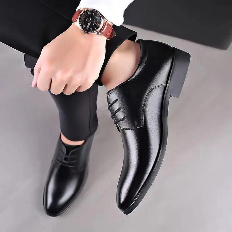 suit men's shoes men's groomsman black bridegroom business formal wear winter fleece-lined student casual leather shoes men wedding shoes Specification drawing