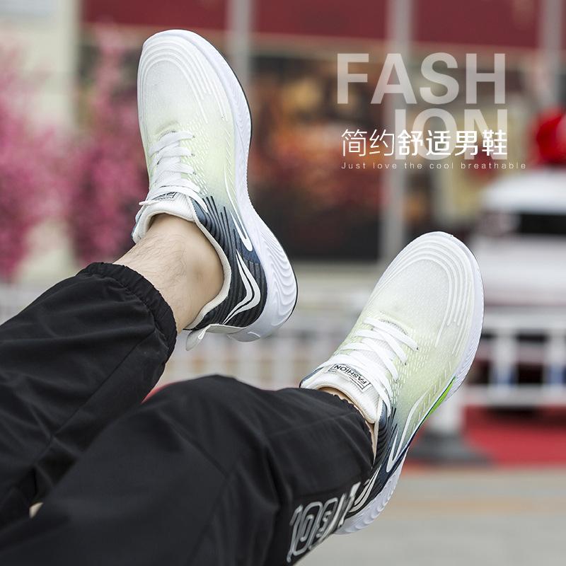men's shoes summer breathable fly woven mesh sports and leisure running youth foreign trade cross-border fashion daddy tide shoes men Application Scenario