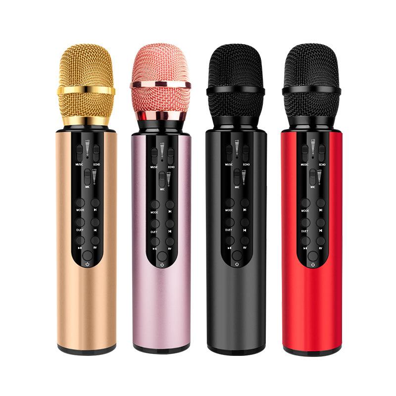 cross-border microphone wireless capacitor dual speaker portable bluetooth microphone home singing audio microphone integrated Application Scenario
