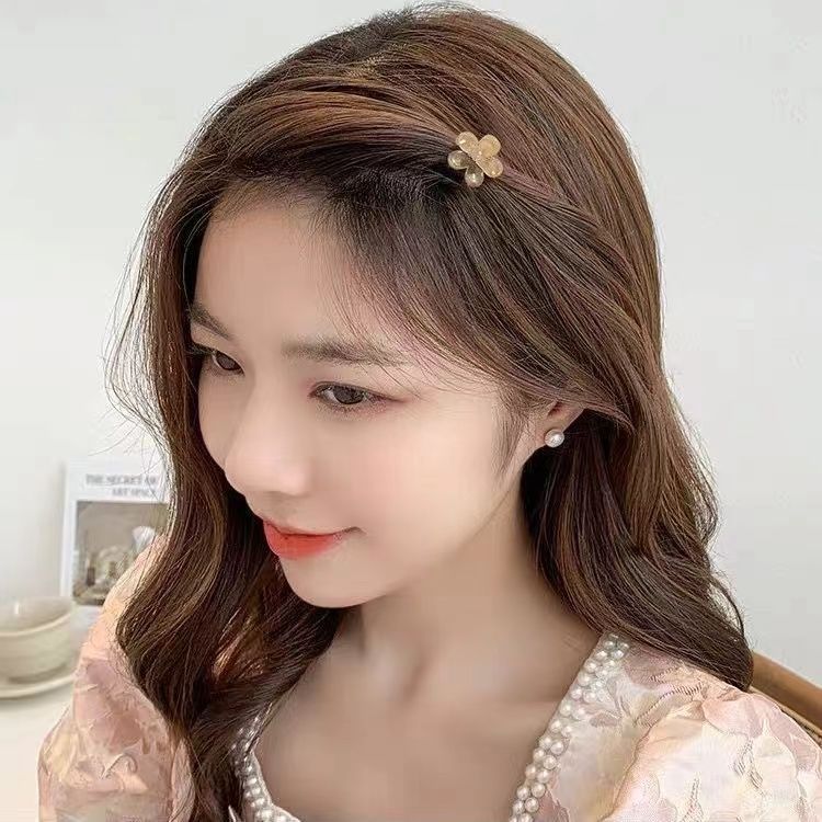 Camellia flower small grab clip braided hair decoration clip, ponytail small hair clip, princess head broken hair clip, elegant hair clip detail image 5