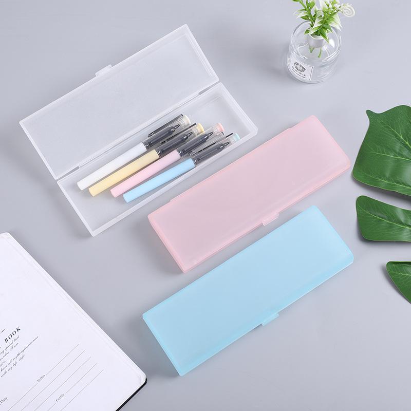 new creative stationery plastic pencil box translucent frosted pencil case student storage pencil case pencil case