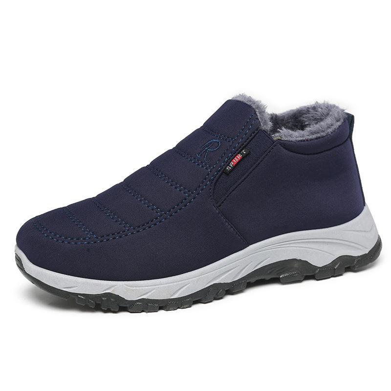 cotton-padded shoes men's winter new fleece-lined thick snow boots middle-aged and elderly men's shoes short boots warm old beijing shoes Item Picture