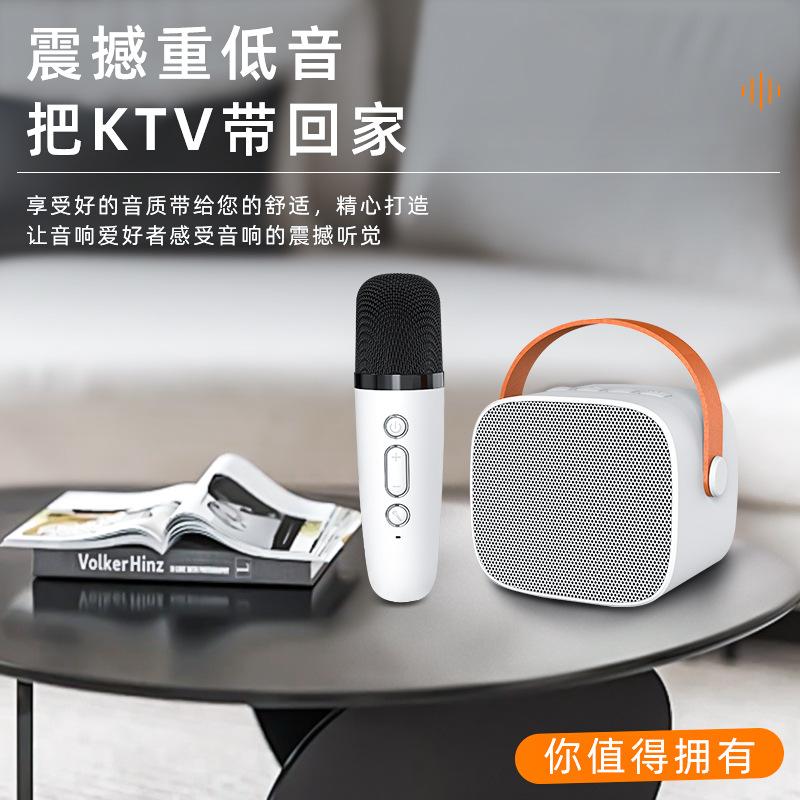 p2 portable mini wireless microphone integrated bluetooth audio outdoor karaoke home microphone set cross-border special Specification drawing