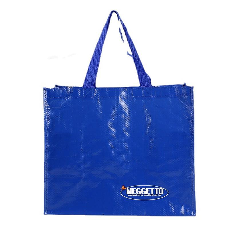 factory coated color pp color printing woven bag logo plastic pp woven bag gift handbag advertising shopping bag
