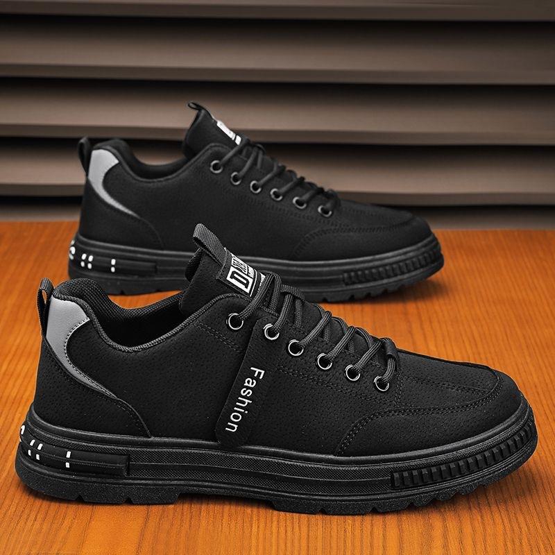 spring men's shoes new breathable labor protection shoes men's construction site work trend versatile non-slip sports board shoes dad shoes details Picture