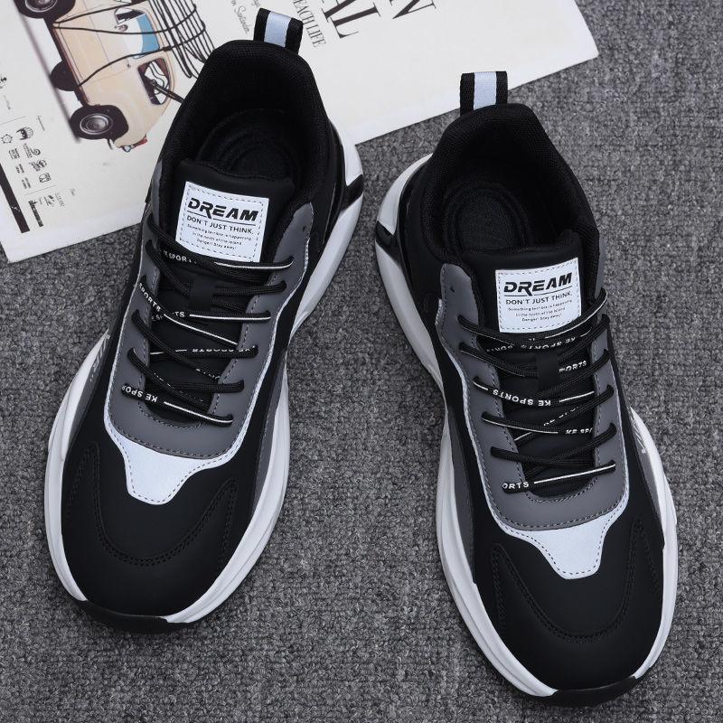 cross-border men's shoes single cotton same style 2023 autumn and winter new pu surface comfortable lightweight outdoor sports breathable casual men's shoes details Picture