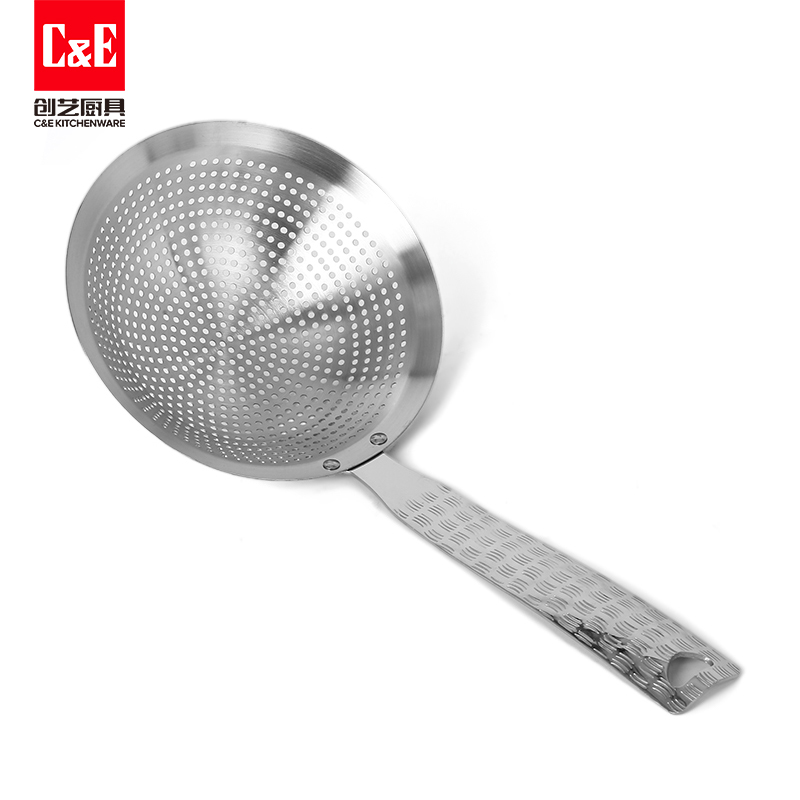 欧美漏勺捞面勺/厨房用品/商用厨房用品/锅柄/核桃沙过滤网细节图
