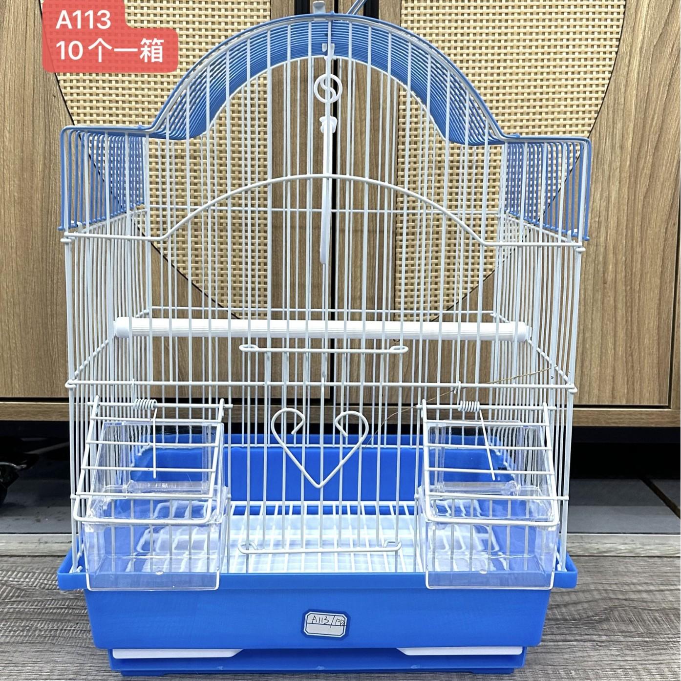 Parrot Bird Cage Metal Iron Art Bird Cage Wholesale Portable Hanging Folding Tiger Skin Peony Bird Cage 113 Wholesale Bird