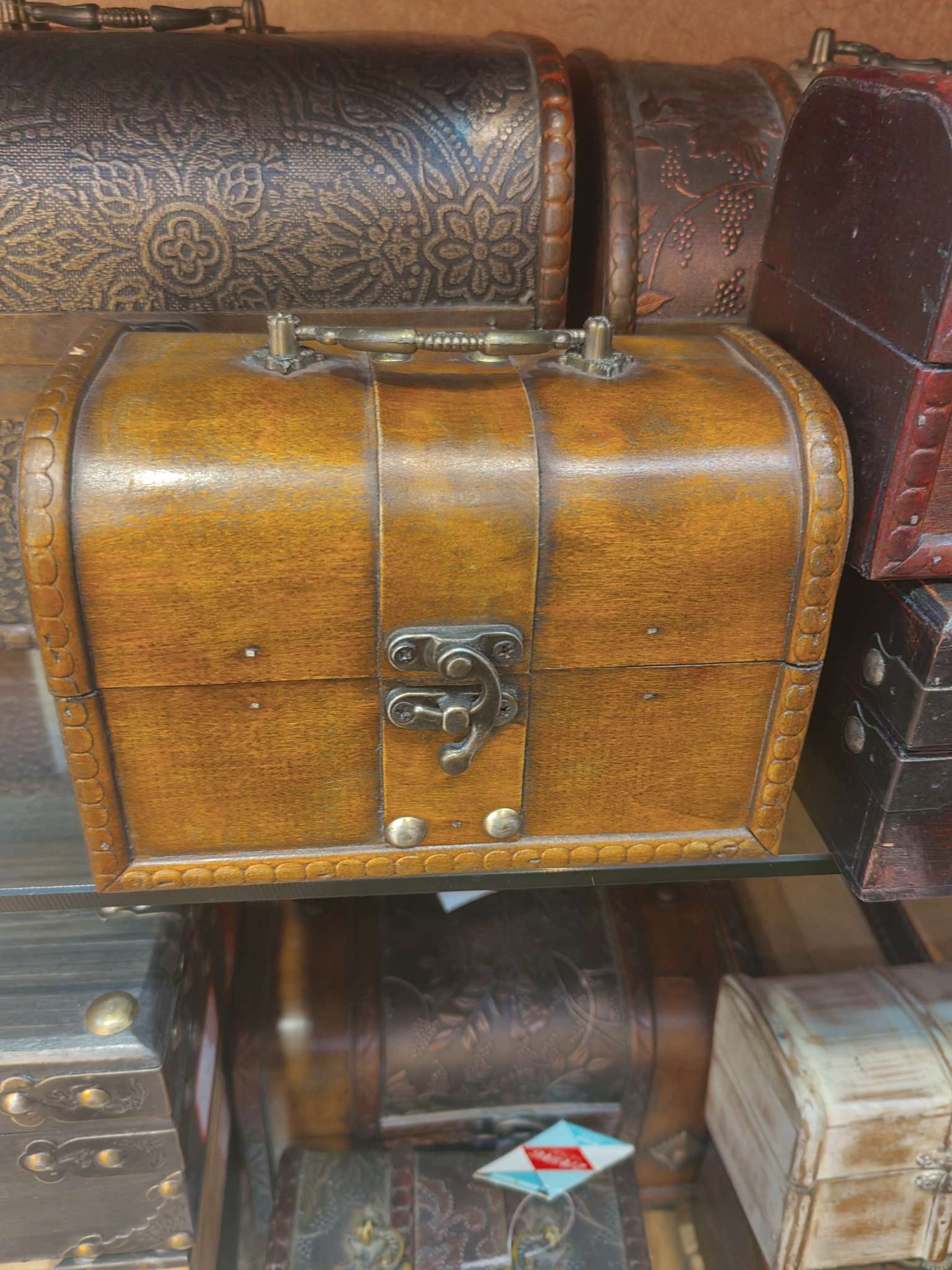 欧式饰盒工艺品 木头珠子装饰 独特木质礼品工艺品收藏1