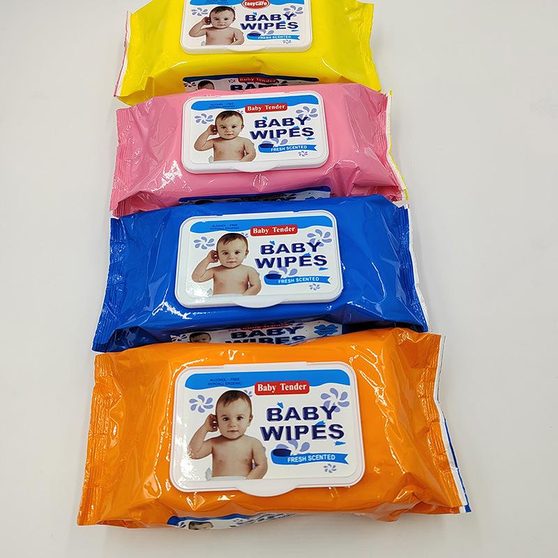 80 pieces of spunlace cloth material baby wipes daily cleaning care baby wipes export wholesale in stock