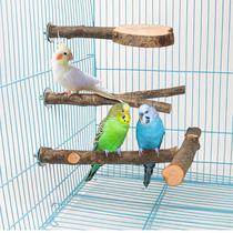 bird stand stick bird perch wood bird cage accessories bird supplies utensils tree branch stand pole stand stick platform parrot bird toy