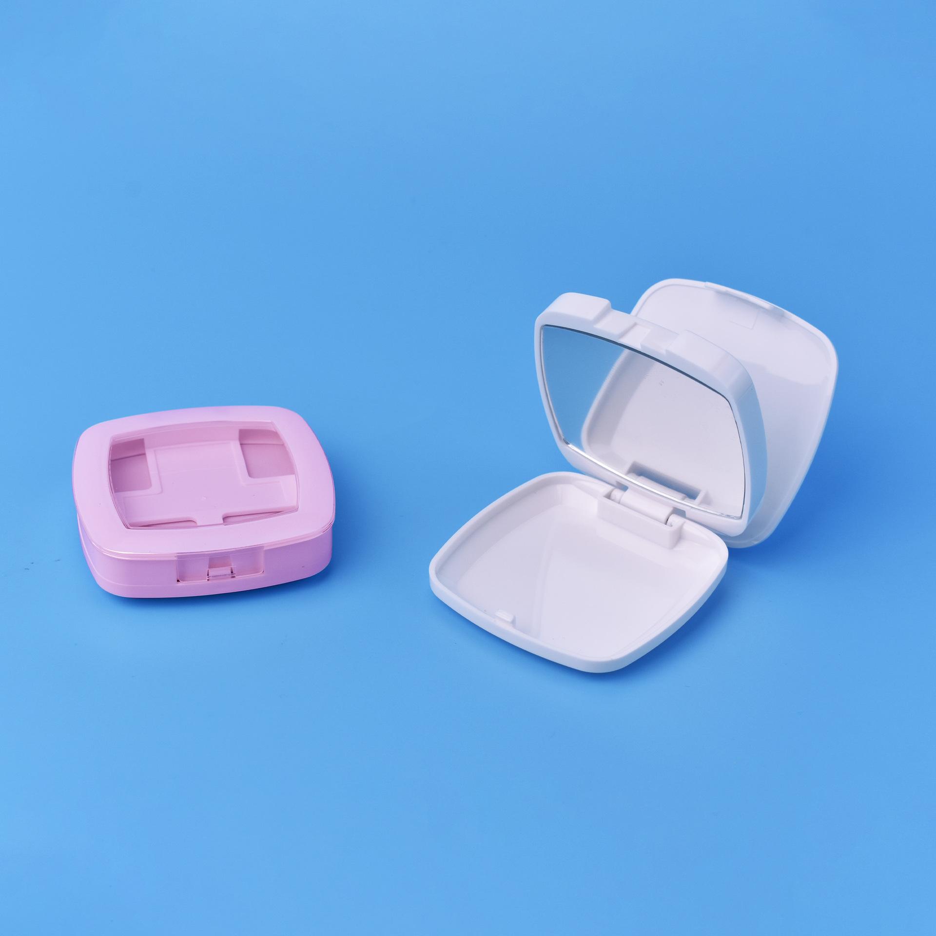 powder compact packing material square double layer finishing powder box concealer highlight blush box high light box wholesale