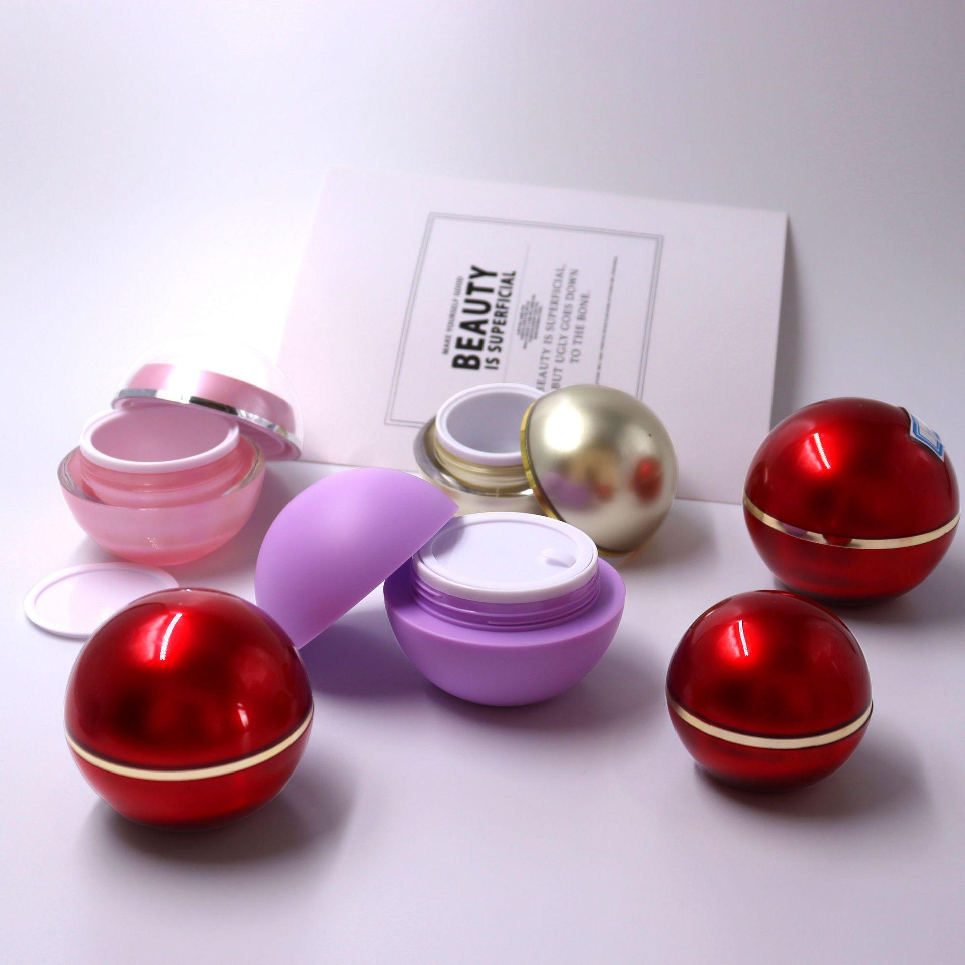 spherical cream bottle 5g 30g acrylic filling sample 50 high-grade face cream bottle eye cream cosmetics sub-bottle full figure