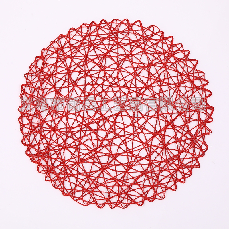 幼儿园装饰背景挂件纸绳餐垫 长方正方圆形爱心桌垫详情6