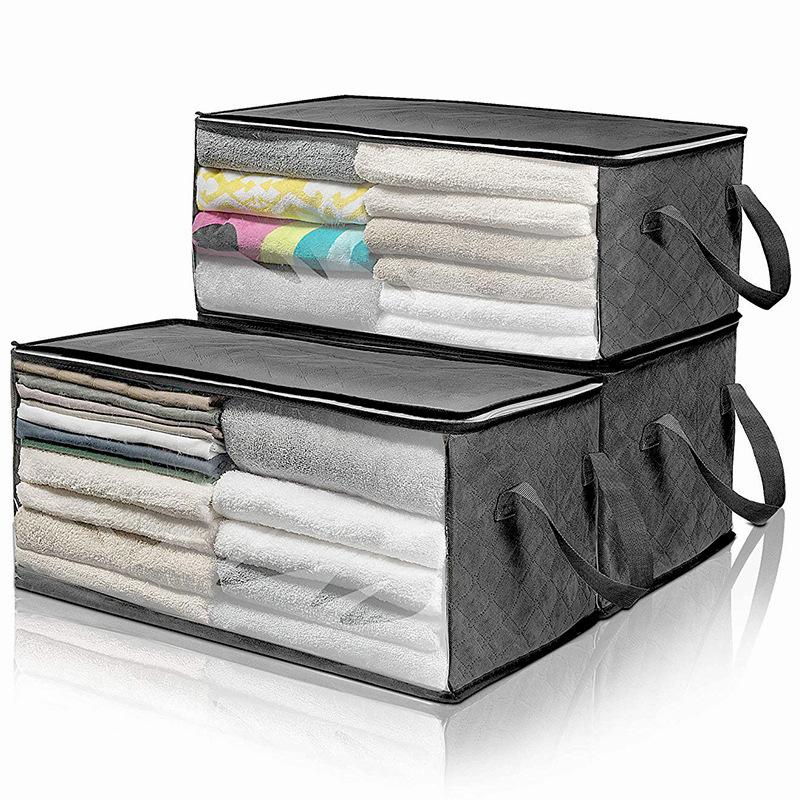 cross-border amazon hot sale storage quilt bag non-woven fabric clothes organizer bag non-woven fabric house-moving luggage packing bag