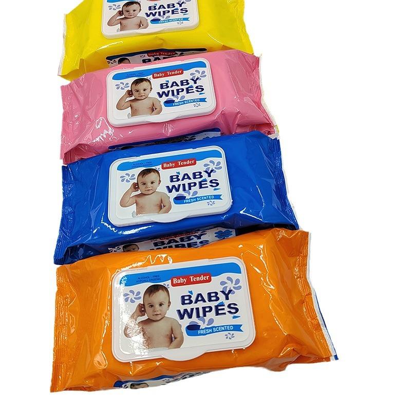 80 pieces of spunlace cloth material baby wipes daily cleaning care baby wipes export wholesale in stock Item Picture