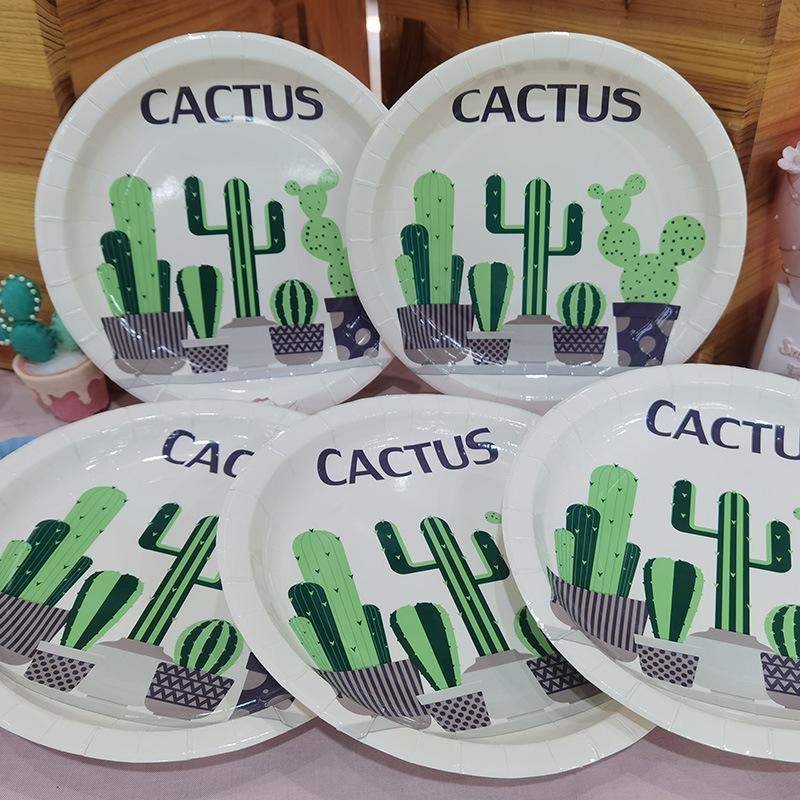 disposable service plate food grade paper plate barbecue party paper pallet thickened birthday cake plate disposable plate wholesale