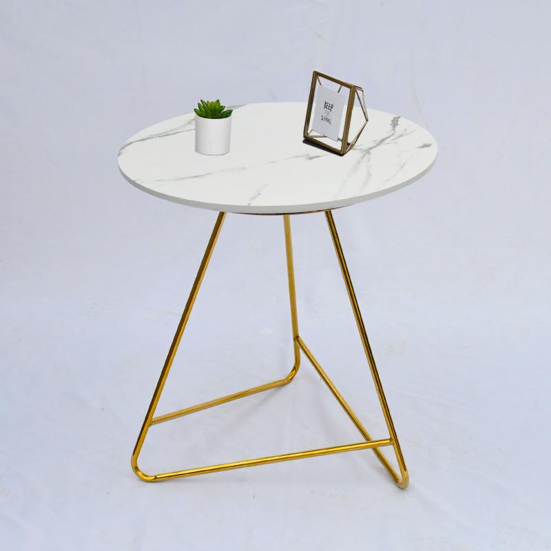 European-Style Simple Office Coffee Table Apartment Paint Iron Living Room Sofa Small round Table Creative Metal Side Small Table