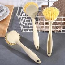 washing pot brush multifunctional wooden handle kitchen cleaning wok brush oil-free long handle dish brush soft hair wok brush marvelous pot cleaning accessories