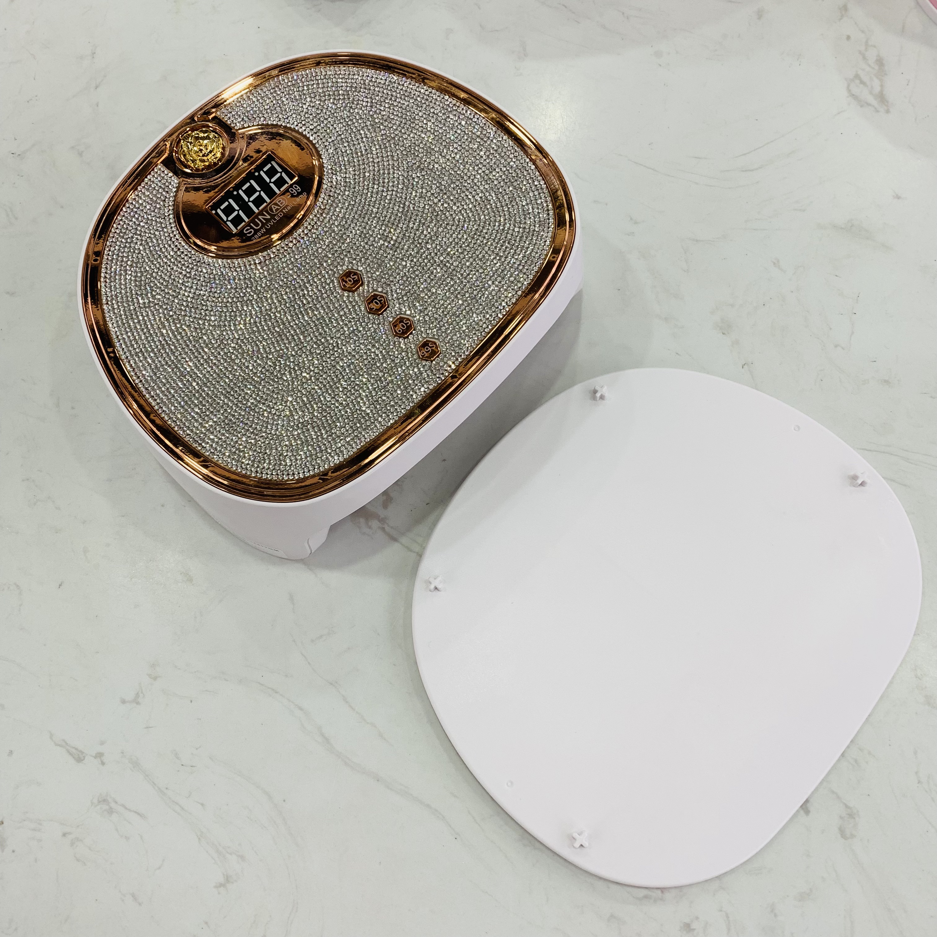 The new 288W portable hand-held nail lamp, high-power nail baking lamp and therapy lamp, with an intelligent sensing detachable base Specification drawing