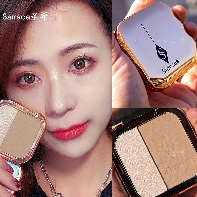 samsea samsea highlight shading powder nose side shadow facial natural brightening best-seller on douyin brightening thin and glittering generation hair