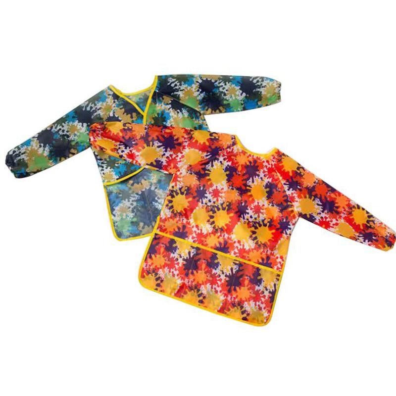 cross-border new arrival children's gown kindergarten drawing clothes s/size m multi-purpose apron antifouling apron
