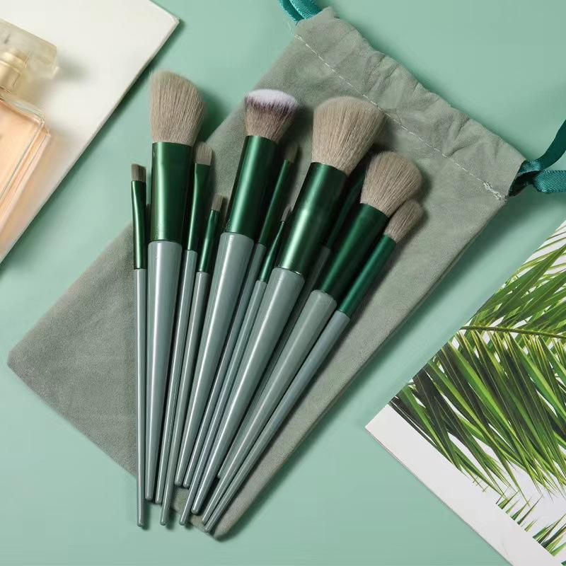 purpleflower holly leaf 13 concealer makeup brushes suit fix highlight face powder blush beauty makeup tools cosmetic brush