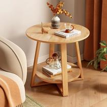small round table small table small sofa small table solid wood bedroom mini bedside table shelf balcony small coffee table