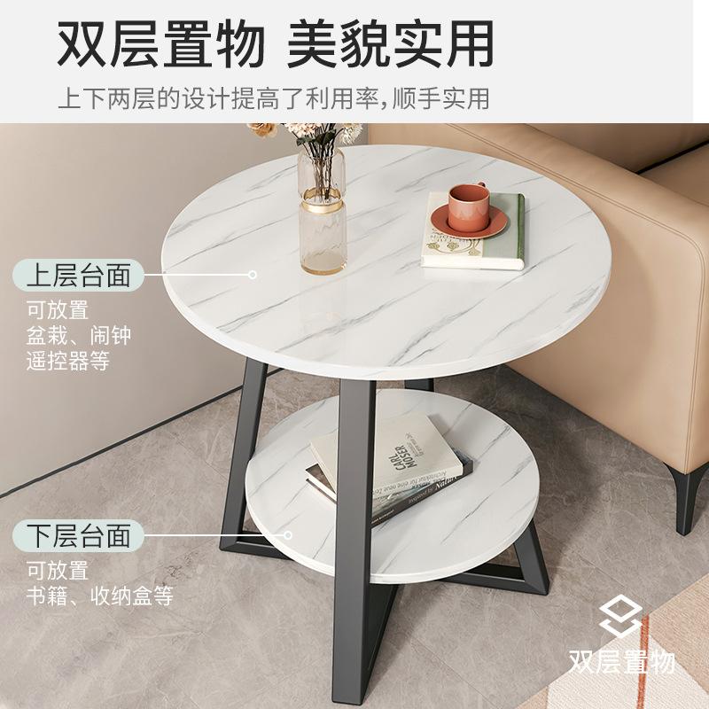 side table small table light luxury small coffee table bedroom mini corner table small round table european style small coffee table living room side table Specification drawing