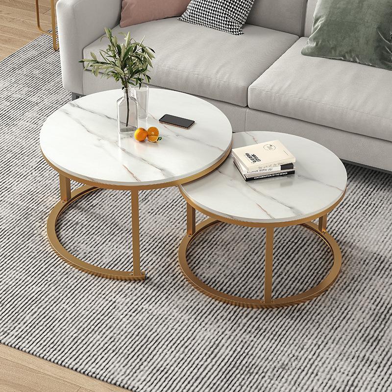 Coffee Table Living Room Home round Table Small Apartment Sofa Side Table Side Table Light Luxury and Simplicity Modern Coffee Table Desk Set Balcony