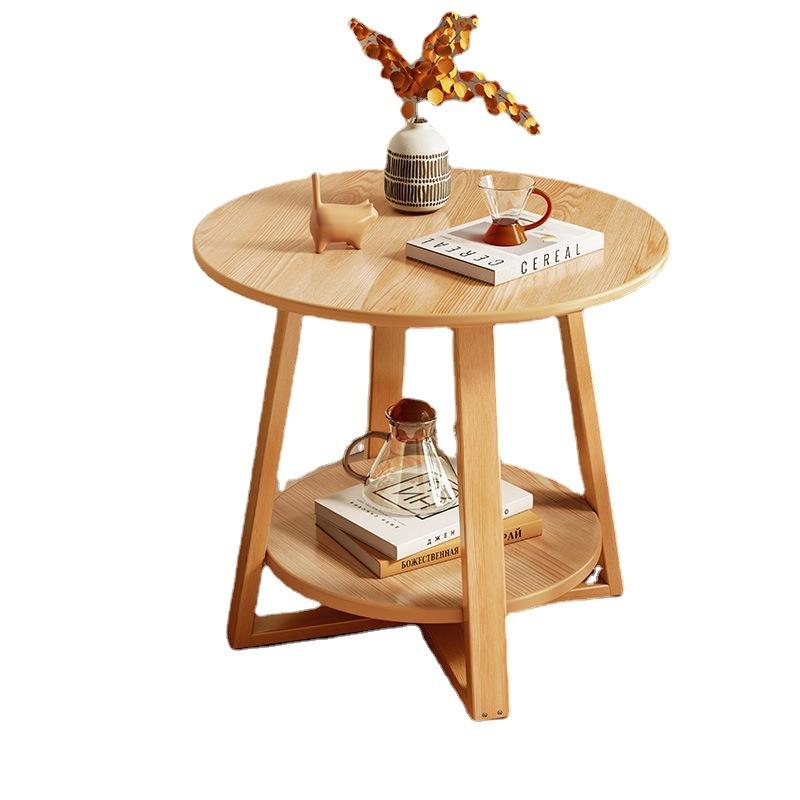 small round table small table small sofa small table solid wood bedroom mini bedside table shelf balcony small coffee table Item Picture