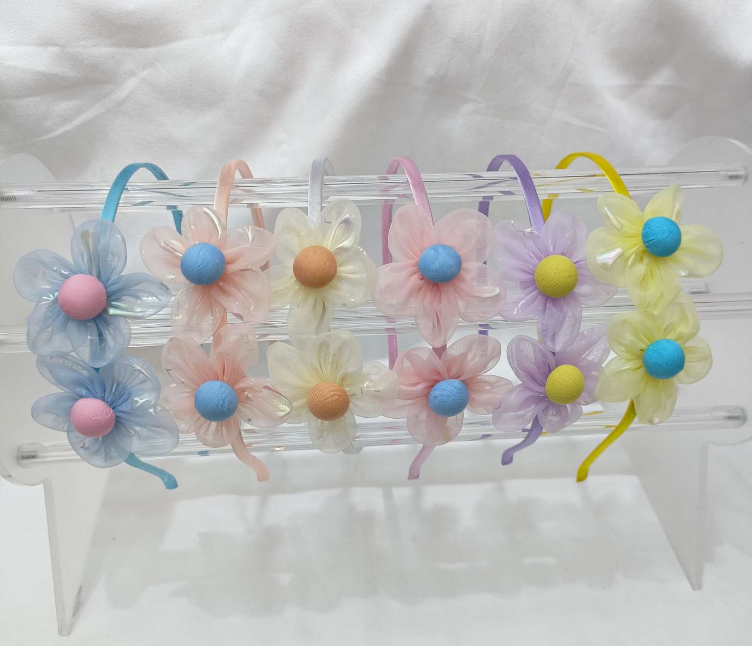 Korean-style spliced women's hairband headwear, hairband and hairpin integrated design, headband false hair, hairband accessory, fashionable and trendy head decoration Item Picture