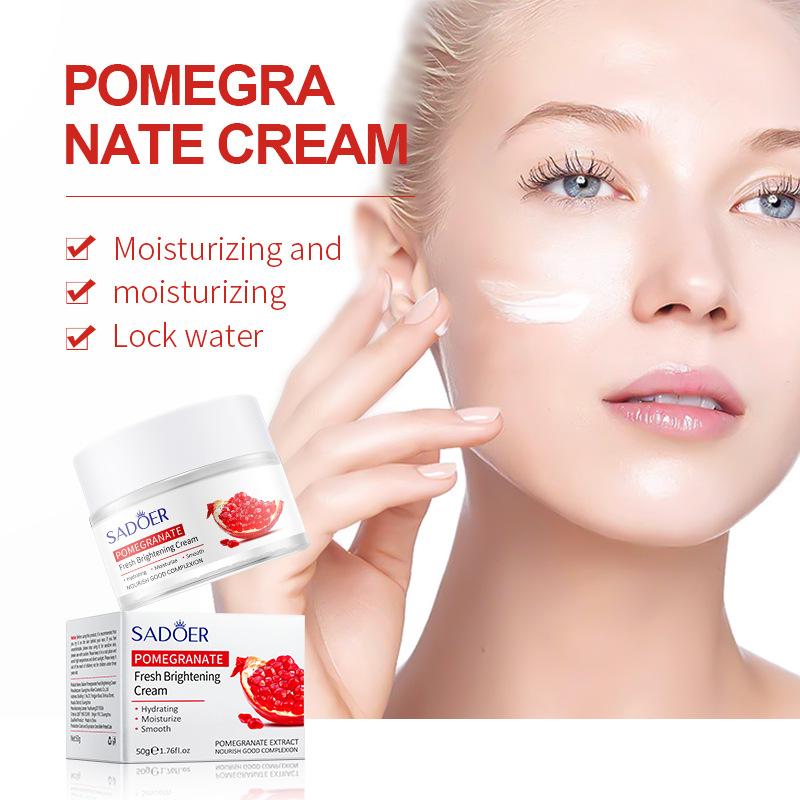 Full English Face Cream Sadoer Nourishing Brightening Pomegranate Fresh and Beautiful Face Cream 50G Cross-Border Foreign Trade Factory Direct Sales details Picture