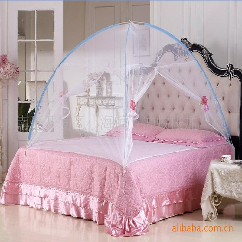 mongolian bag mosquito net installation-free steel wire bottomless folding single and double door magic mosquito net mosquito net