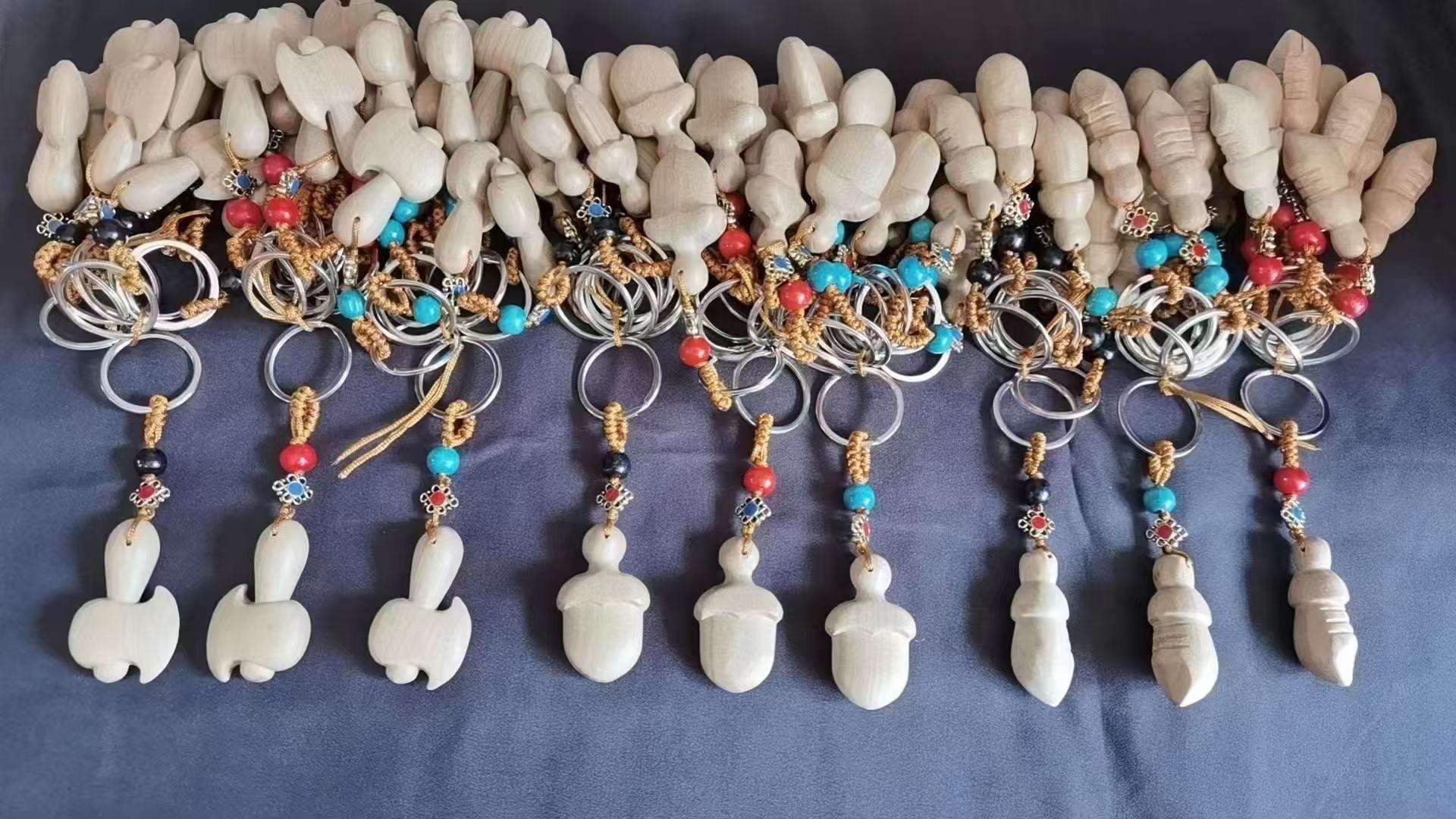 桃木肥斧，桃木肥剑，木制工艺品，钥匙扣详情图3