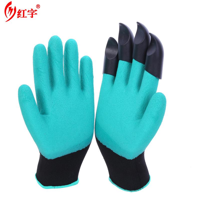paw gloves green foam sand digging gardening gloves garden garden protection vegetable planting flower labor protection gloves
