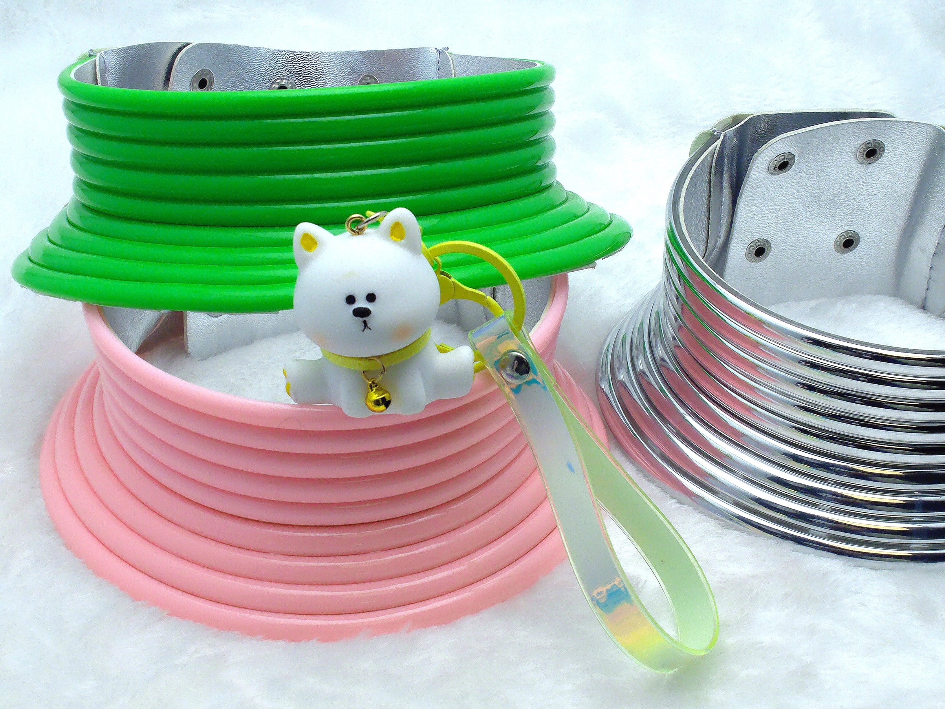 New cartoon splits puppy figurine PVC cute car key chain schoolbag pendant accessory Specification image