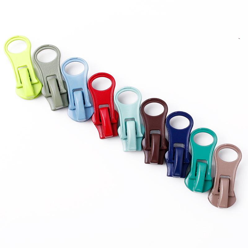 Zipper Slider Accessories No. 5 Zinc Alloy Almond Head Color Salad Lock Head Metal Zipper Pull Head Spot Factory Wholesale Specification drawing