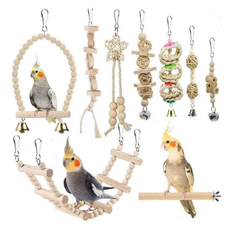 toy bird combination suit swing stairs suspension bridge stand stick bird cage accessories bird supplies utensils parrot toys