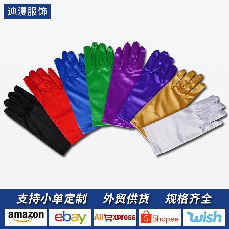 evening dress satin stretch satin gloves bridal wedding gloves studio etiquette photography cheongsam satin gloves