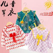 Autumn and Winter Children's Gown Baby Eating Bib Princess Dress Waterproof Painting Clothes Baby Food inside-out Wear Kids Protective Clothing