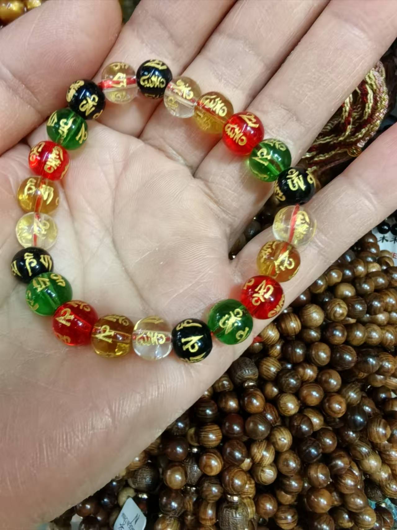 水晶手串弹簧手链 高档饰品手饰 精致手链 时尚水晶手链 个性饰品赠品六字手串