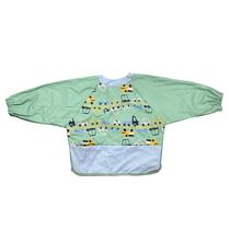 children's gown anti-dirty waterproof long sleeve bib cartoon cartoon white graffiti eating apron bib