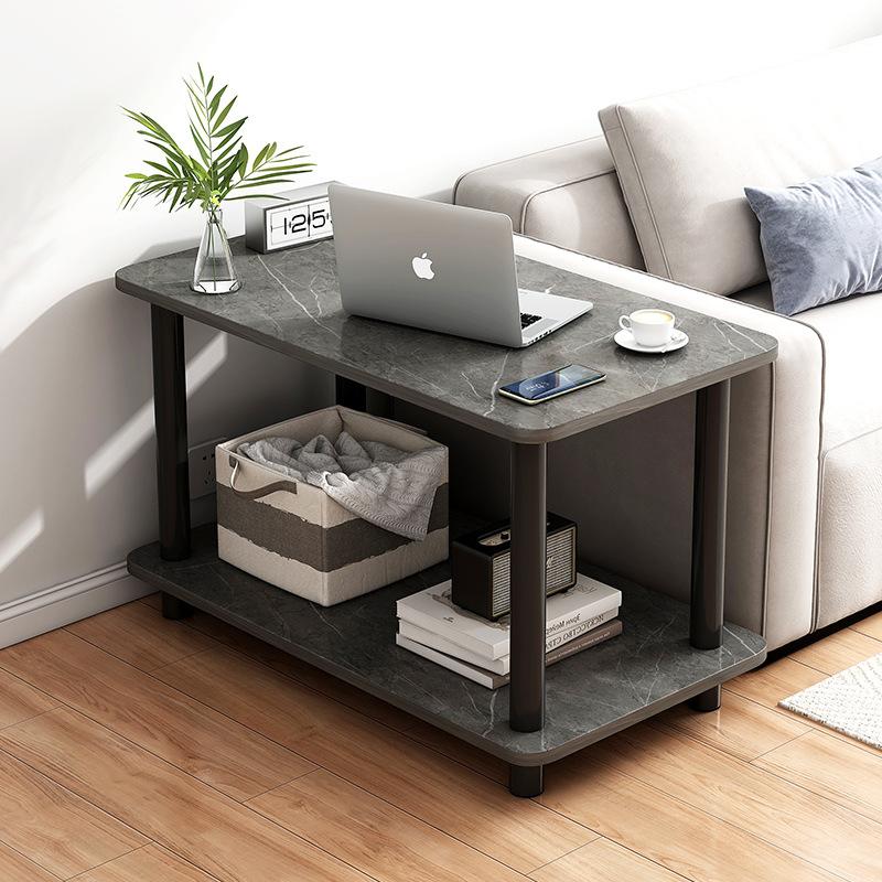 side table home living room modern minimalist double-layer small coffee table small apartment sofa side table side table side cabinet bedside small table